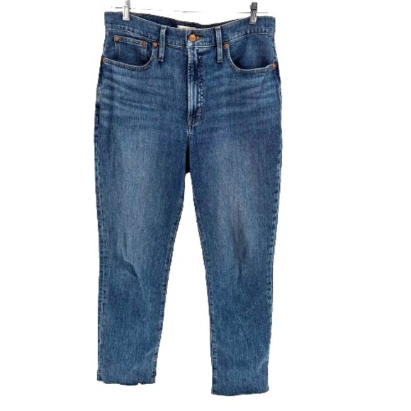 Madewell The Perfect Vintage Mom Jeans Women's 30 Frayed Hems Stretch High Rise - Picture 1 of 12